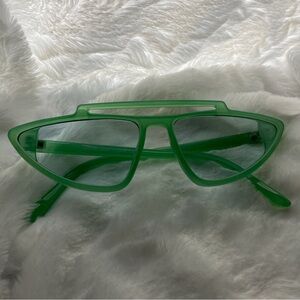 Green Cat-Eye Sunglasses